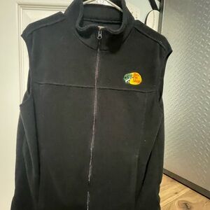 Black Sleeveless Zip-Up Vest